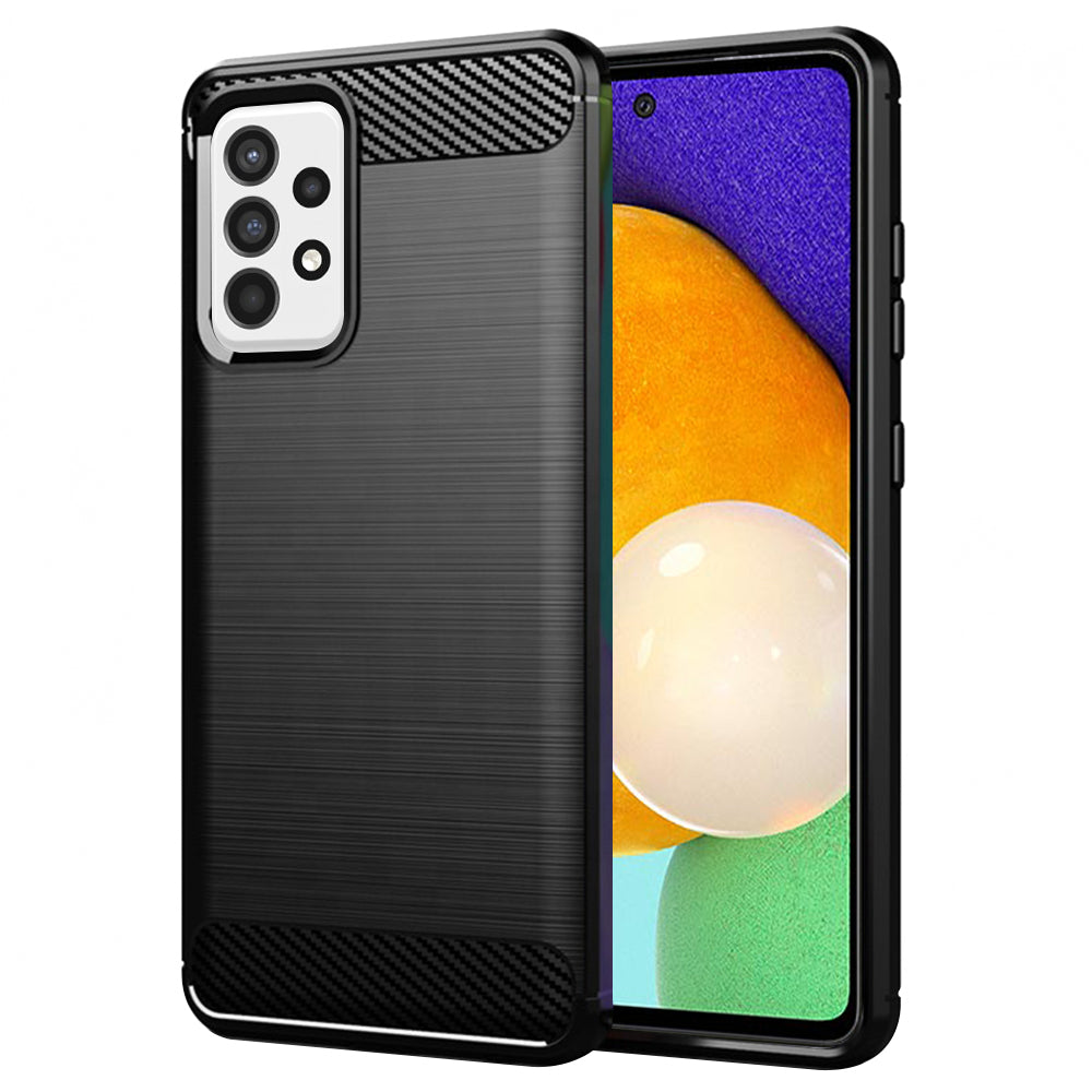 Husa de protectie Techsuit Carbon Silicone compatibil cu Samsung Galaxy A52 4G / A52 5G / A52s 5G, Negru