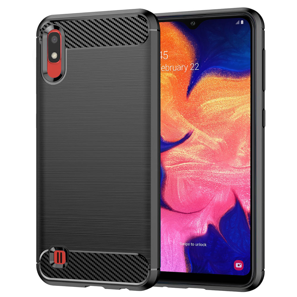 Husa de protectie Techsuit Carbon Silicone compatibil cu Samsung Galaxy A10 / M10, Negru