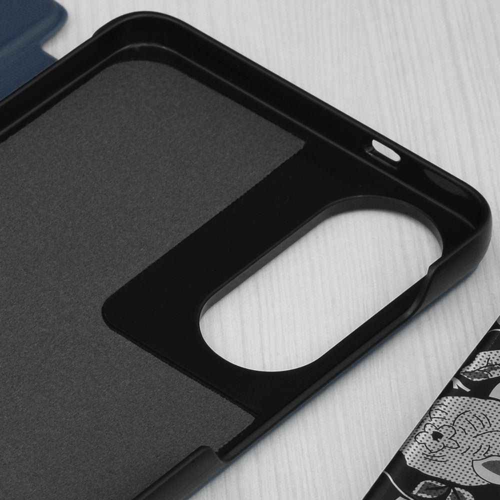 Husa de protectie Techsuit eFold Series compatibil cu Samsung Galaxy S25 Edge, Albastru Inchis