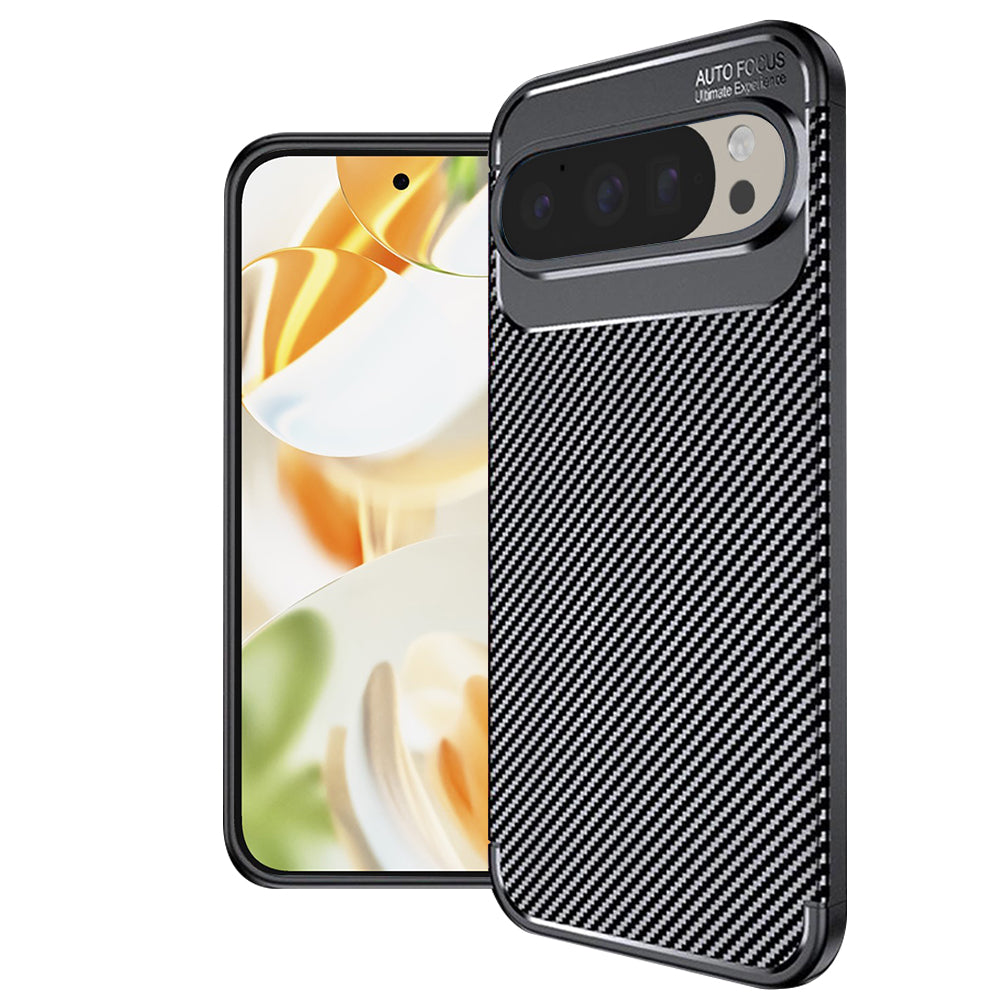 Husa de protectie Techsuit CarbonFiber compatibil cu Google Pixel 9 Pro, Negru