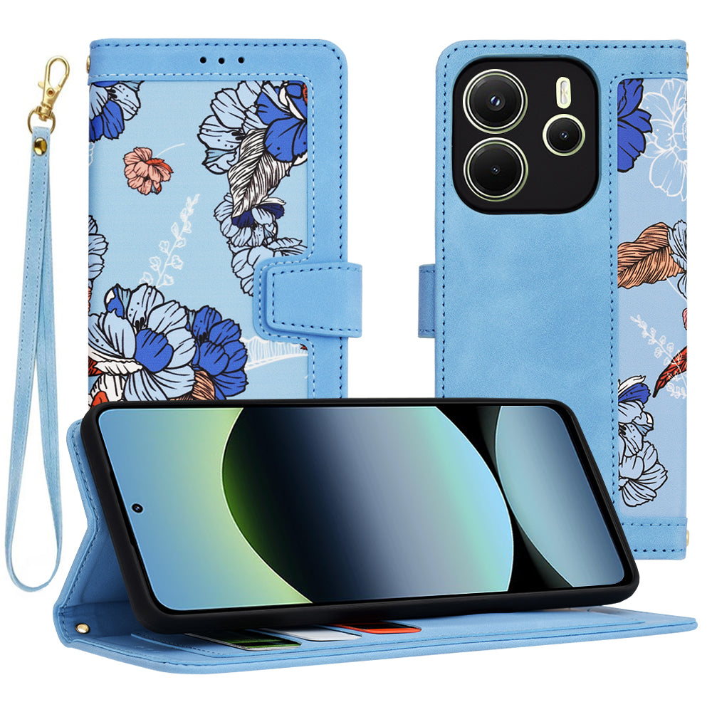 Husa de protectie Techsuit FlipCraft compatibil cu Xiaomi Redmi Note 14 4G (Regional), Vibrant Blue