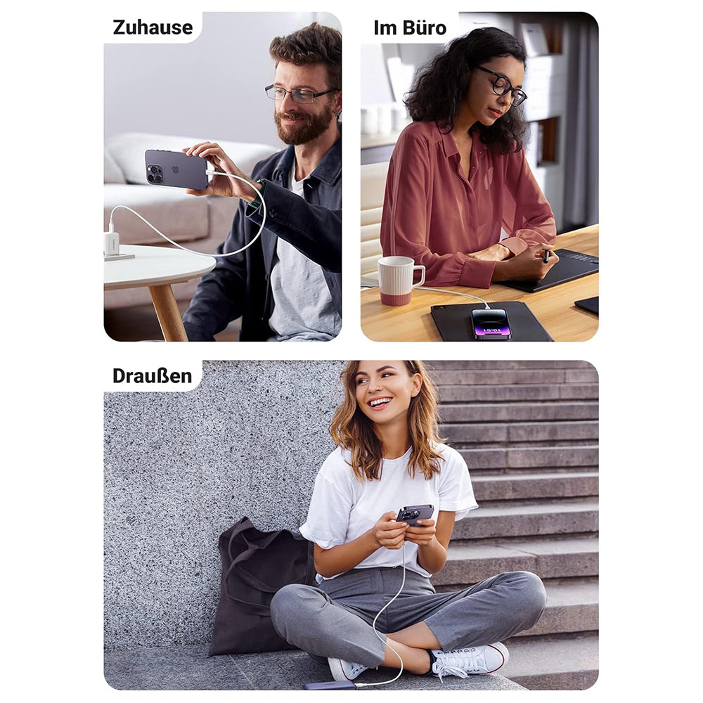 Cablu Ugreen US171 (10493), for iPhone, iPad, Fast Charge, USB-C to Lightning, 3A, 480Mbps, MFI Certified, 1m, Alb