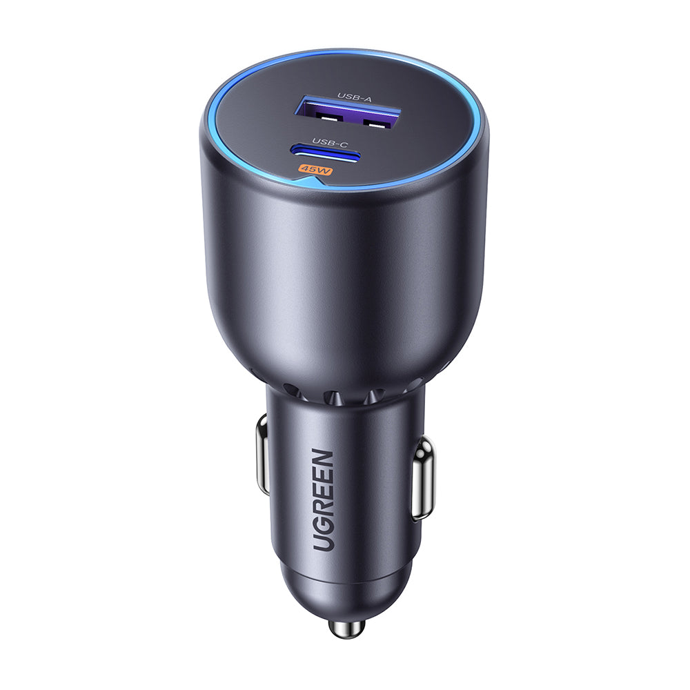Incarcator Ugreen Car EC701 (35023), Fast Charging, Type-C, USB, 63W, 3A, PD3.0, QC 3.0, Negru