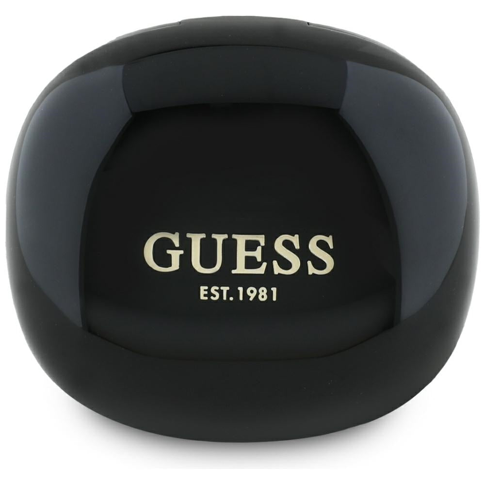 Casti Guess Flat Classic Logo Electroplated (GUTWST7FCEEK), Bluetooth 5.4, TWS, Microphone, 300mAh, Negru