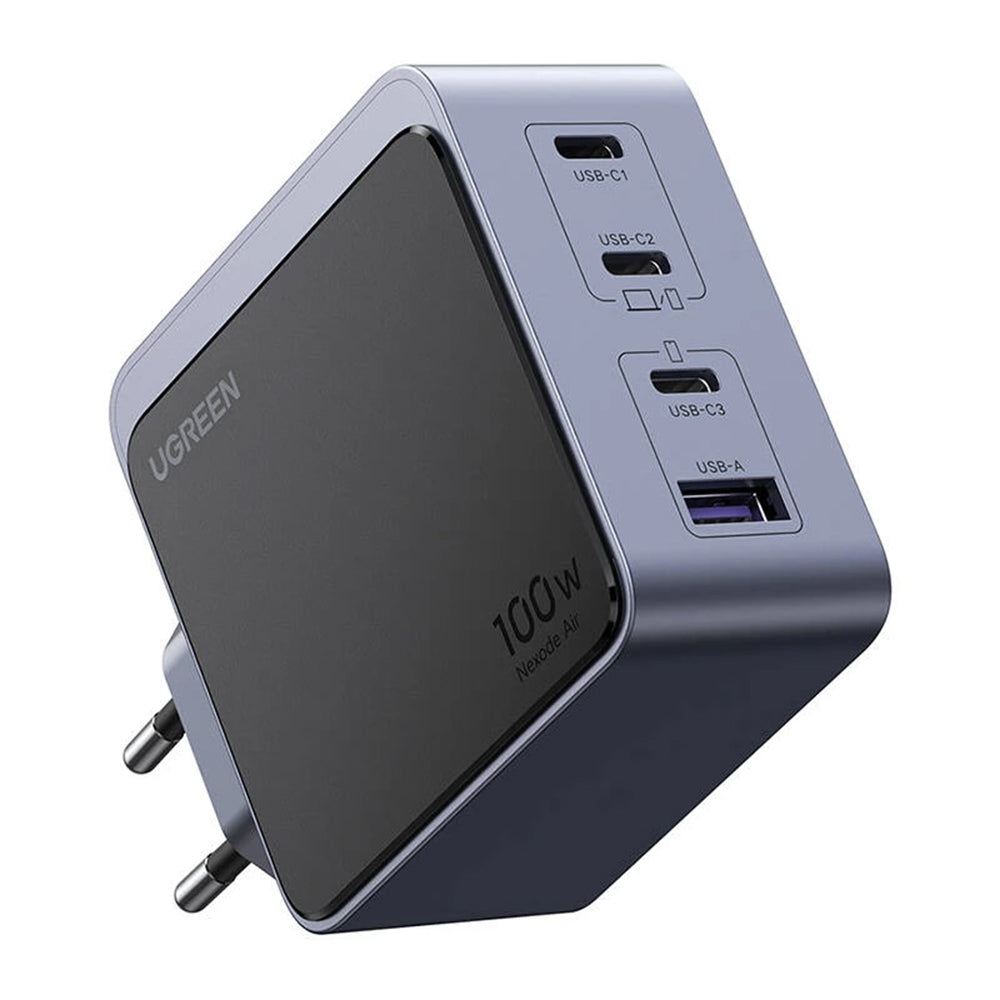 Incarcator Ugreen Nexode S X565 (35043), USB, 3x Type-C, Fast Charging, GaN, 100W, 3A, PD3.0, QC4.0+, Gri