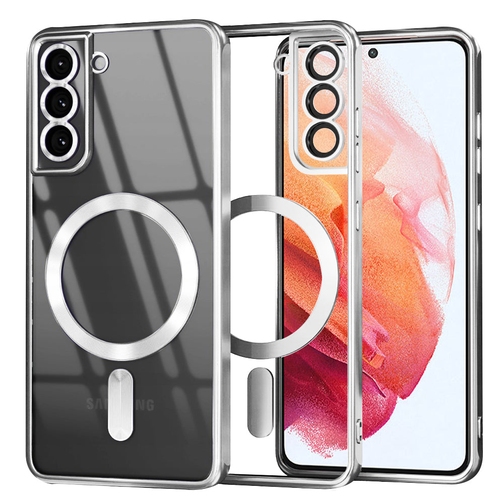 Husa de protectie Techsuit Luxury Crystal MagSafe compatibil cu Samsung Galaxy S21 5G, Argintiu