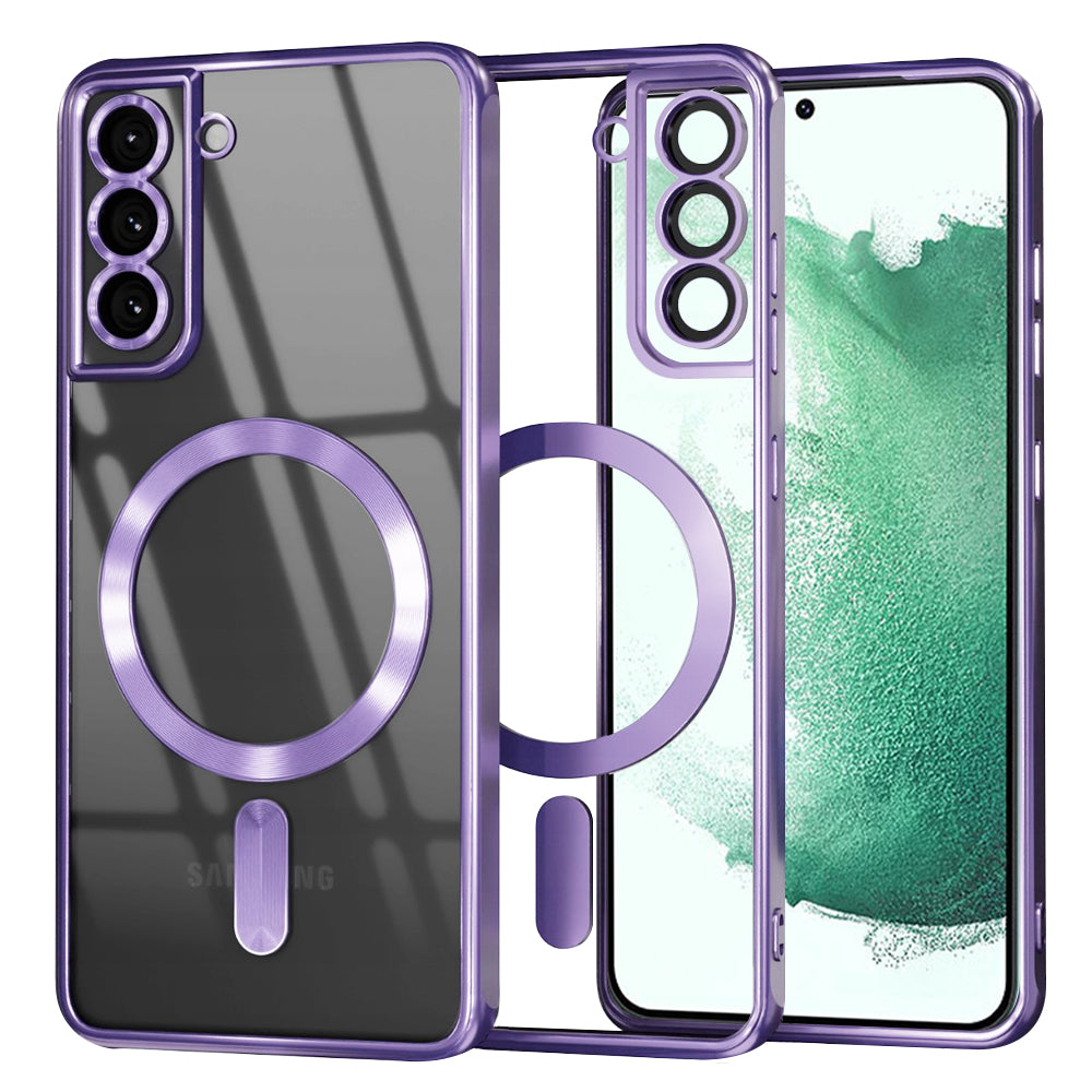 Husa de protectie Techsuit Luxury Crystal MagSafe compatibil cu Samsung Galaxy S22 Plus 5G, Mov Deschis