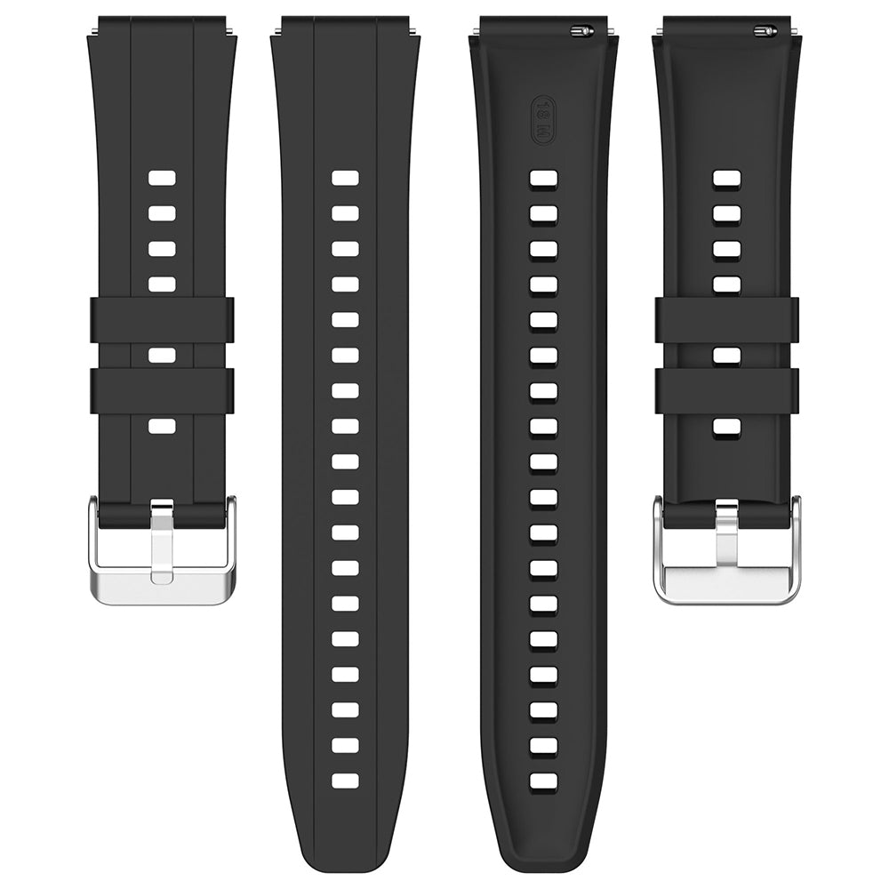 Curea smartwatch Techsuit Watchband 18mm (W075) compatibil cu Huawei Watch GT 4 (41mm)/W1/Honor Watch S1/Garmin Venu 2S/Vivoactive 4S, Gri