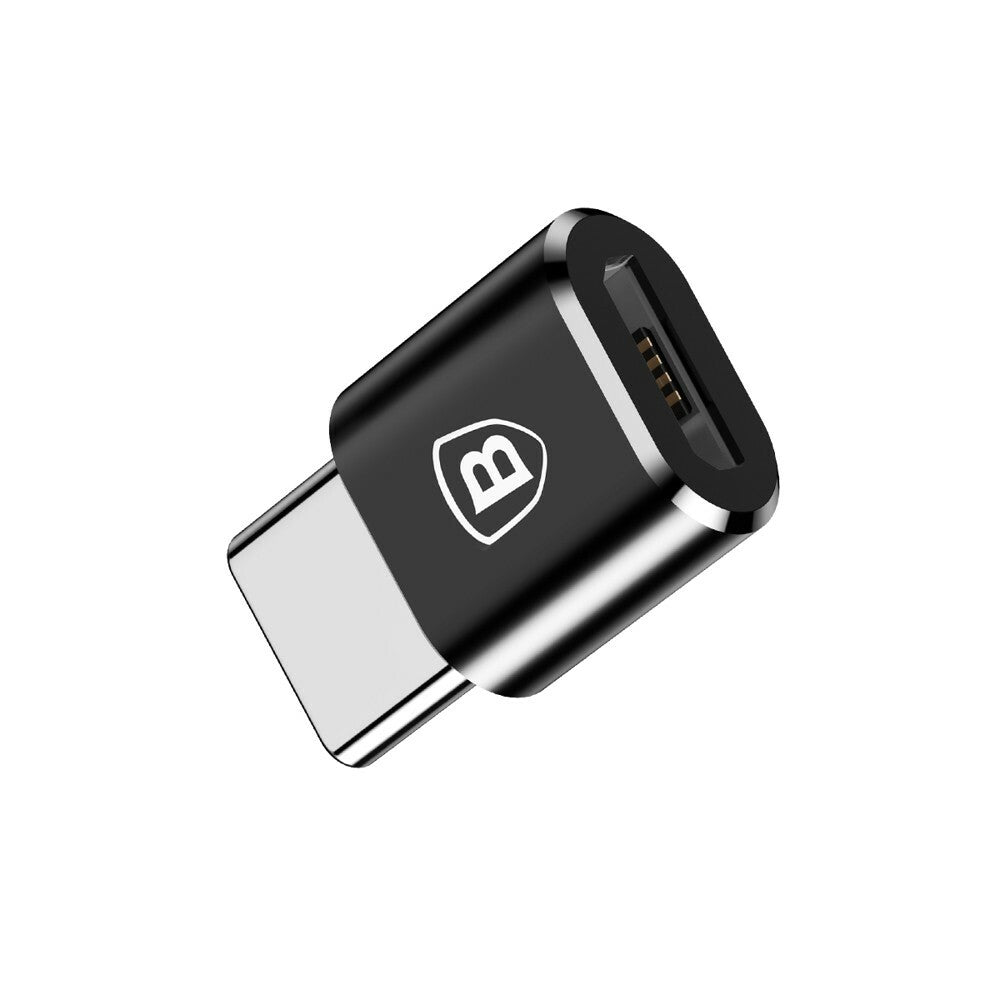 Adaptor Baseus OTG Adapter (CAMOTG-01), Micro-USB Female to Type-C Male, Negru