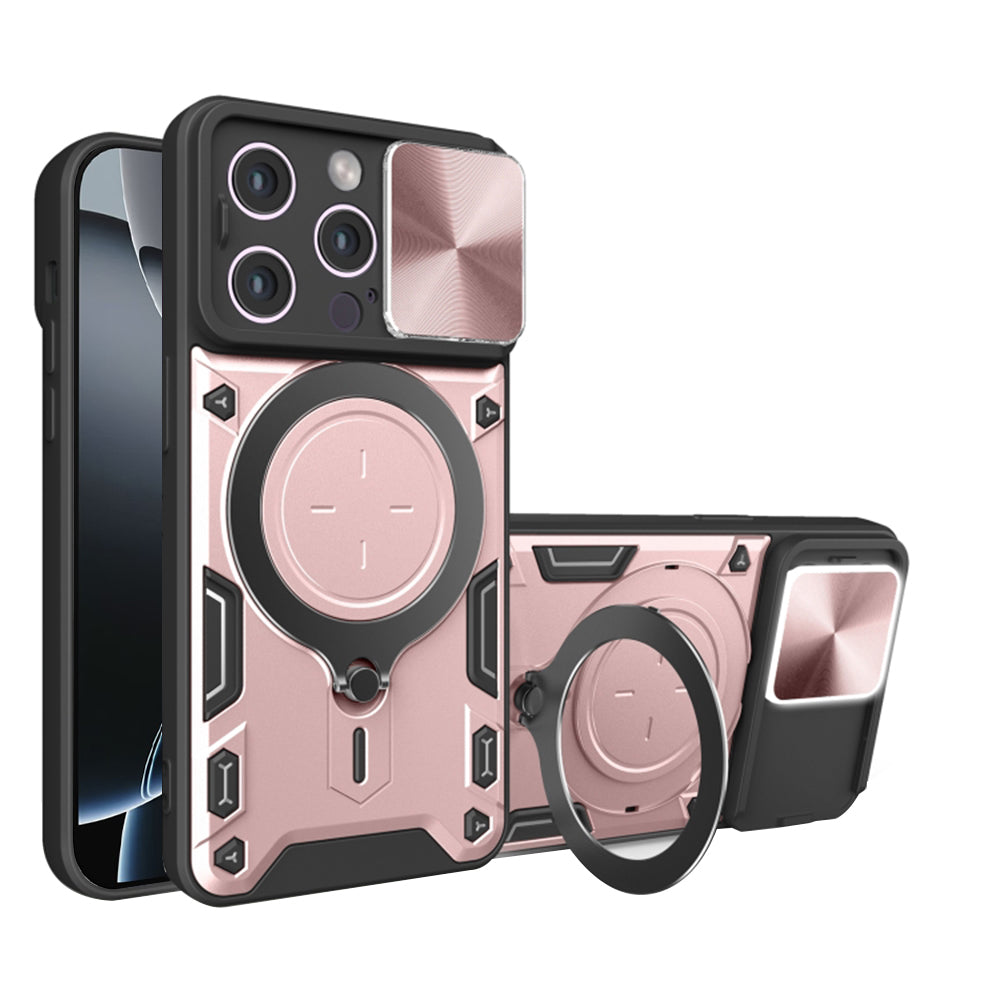 Husa de protectie Techsuit CamGuard Pro compatibil cu iPhone 16 Pro, Roz Auriu