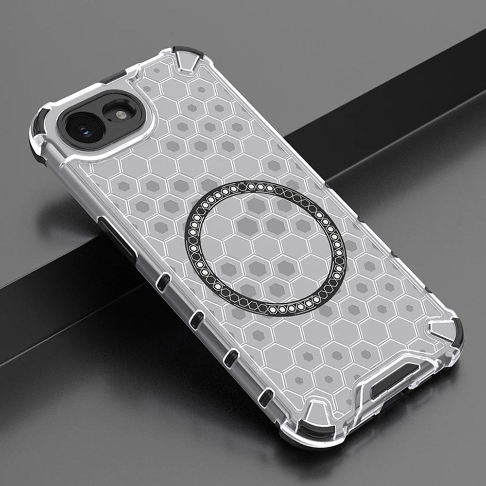 Husa de protectie Techsuit HoneyComb Shield MagSafe compatibil cu iPhone 16e / iPhone 17e, Alb