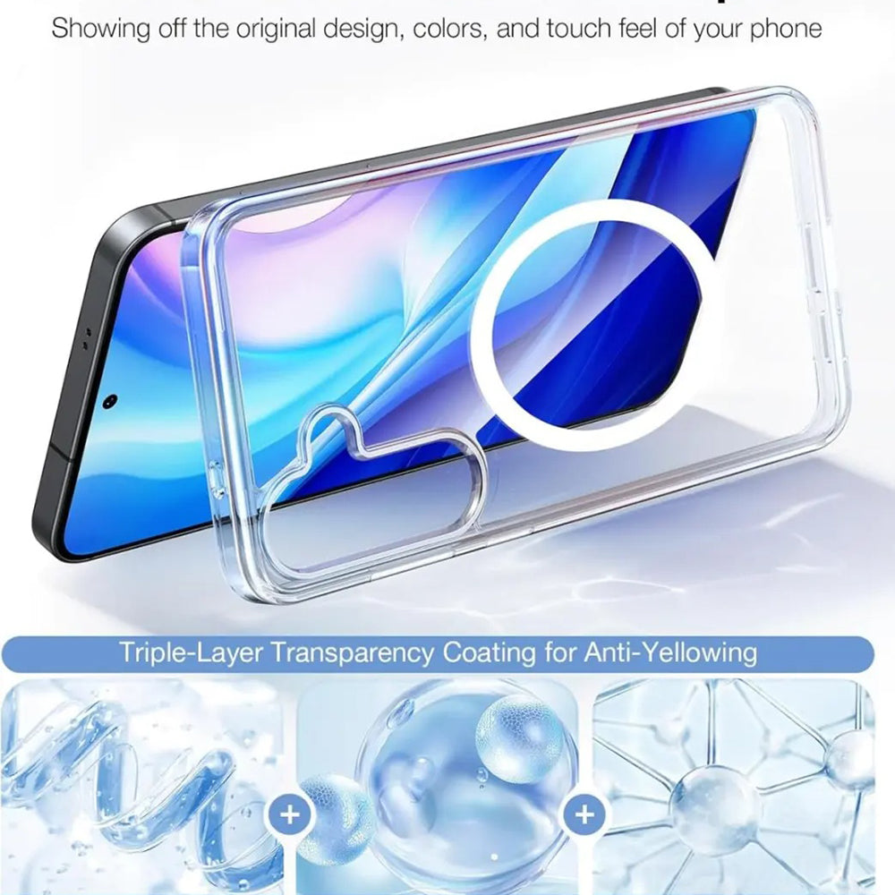 Husa de protectie Torras Guardian Magnetic Series compatibil cu Samsung Galaxy S25 Plus, Transparent