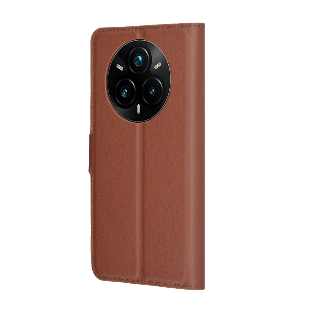 Husa de protectie Techsuit Leather Folio compatibil cu Realme 14 Pro+, Maro