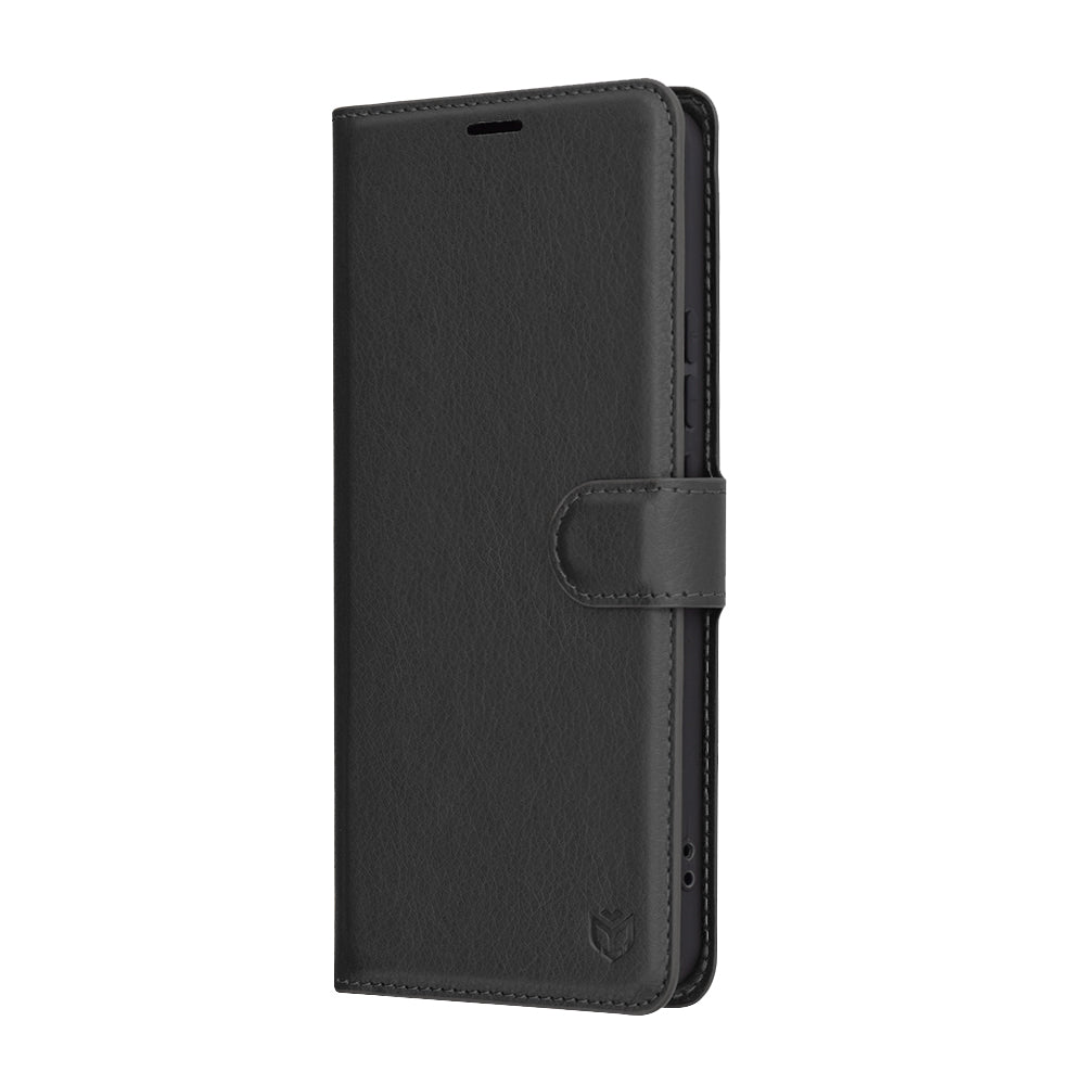 Husa de protectie Techsuit Leather Folio compatibil cu Xiaomi Redmi Note 14 4G (Regional), Negru