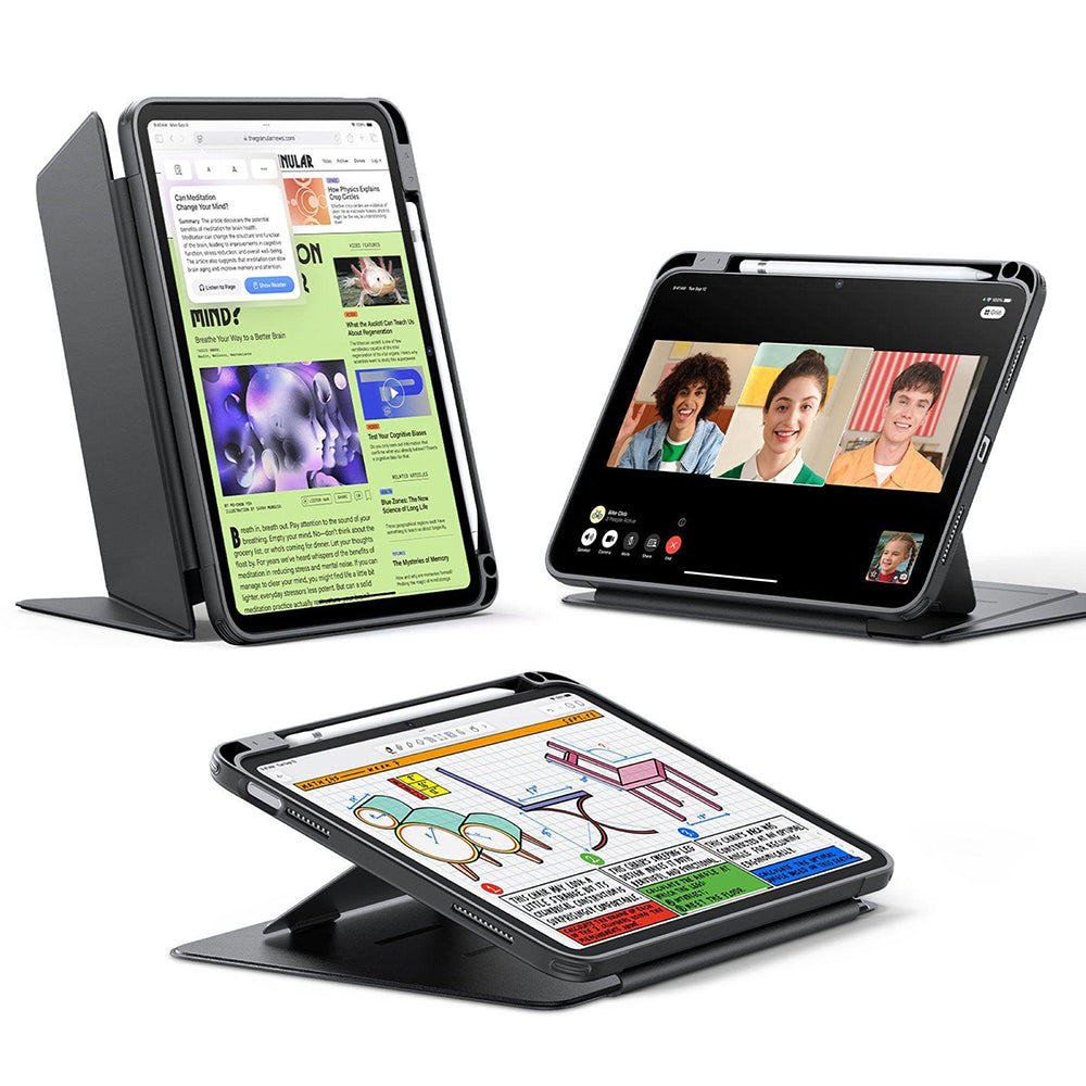 Husa de protectie tableta ESR Flip Hybrid (with Pencil Holder) compatibil cu iPad 10 (2022) 10.9 / 11 (2025) / 12 (2026), Negru