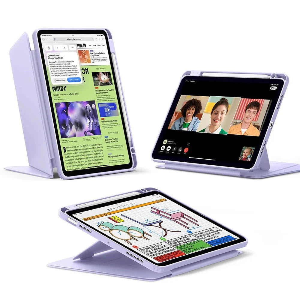 Husa de protectie tableta ESR Flip Hybrid (with Pencil Holder) compatibil cu iPad Air 4 (2020) / Air 5 (2022) / Air 11 (2024 / 2025 / 2026), Mov