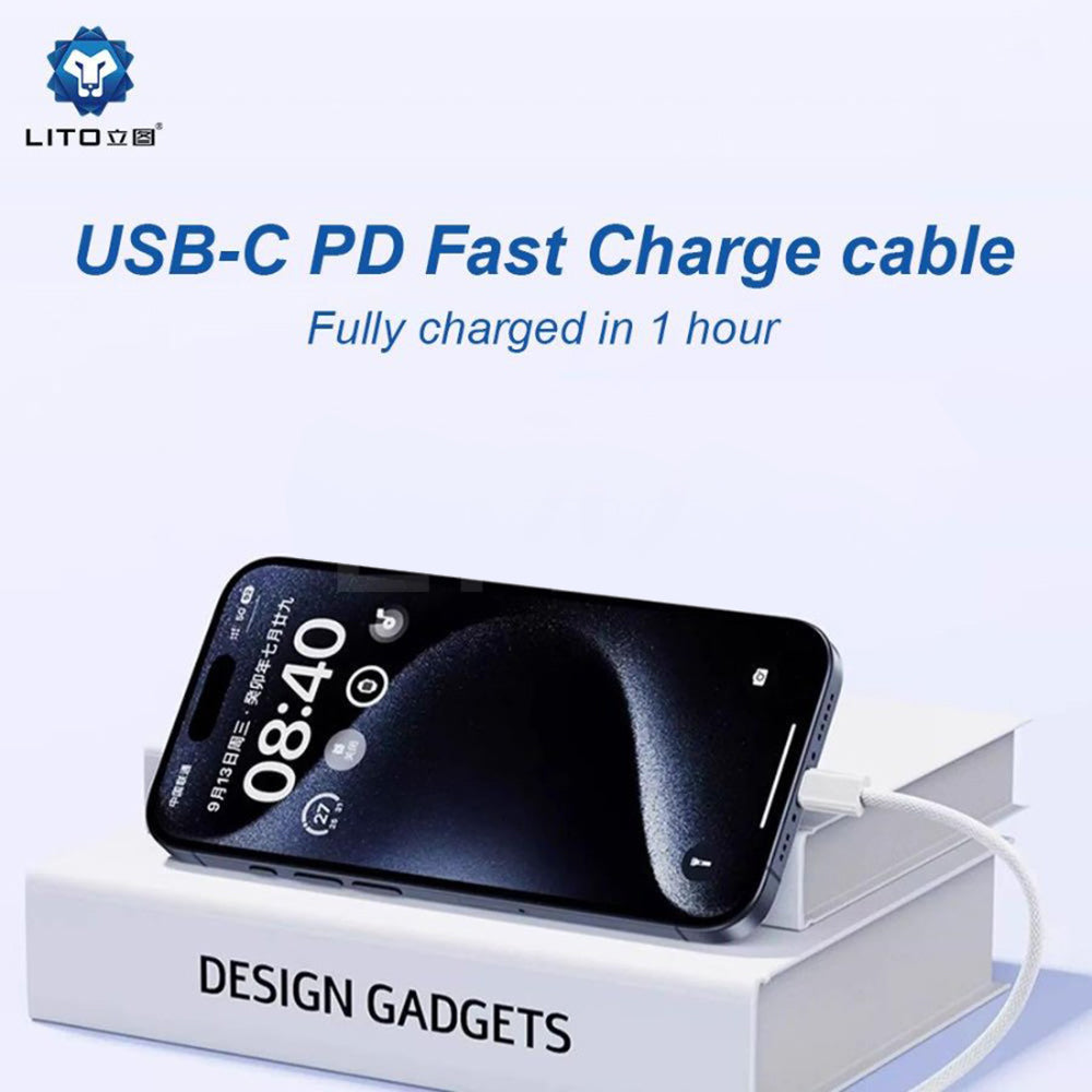 Cablu Lito LD04CL USB-C to Lightning, alb