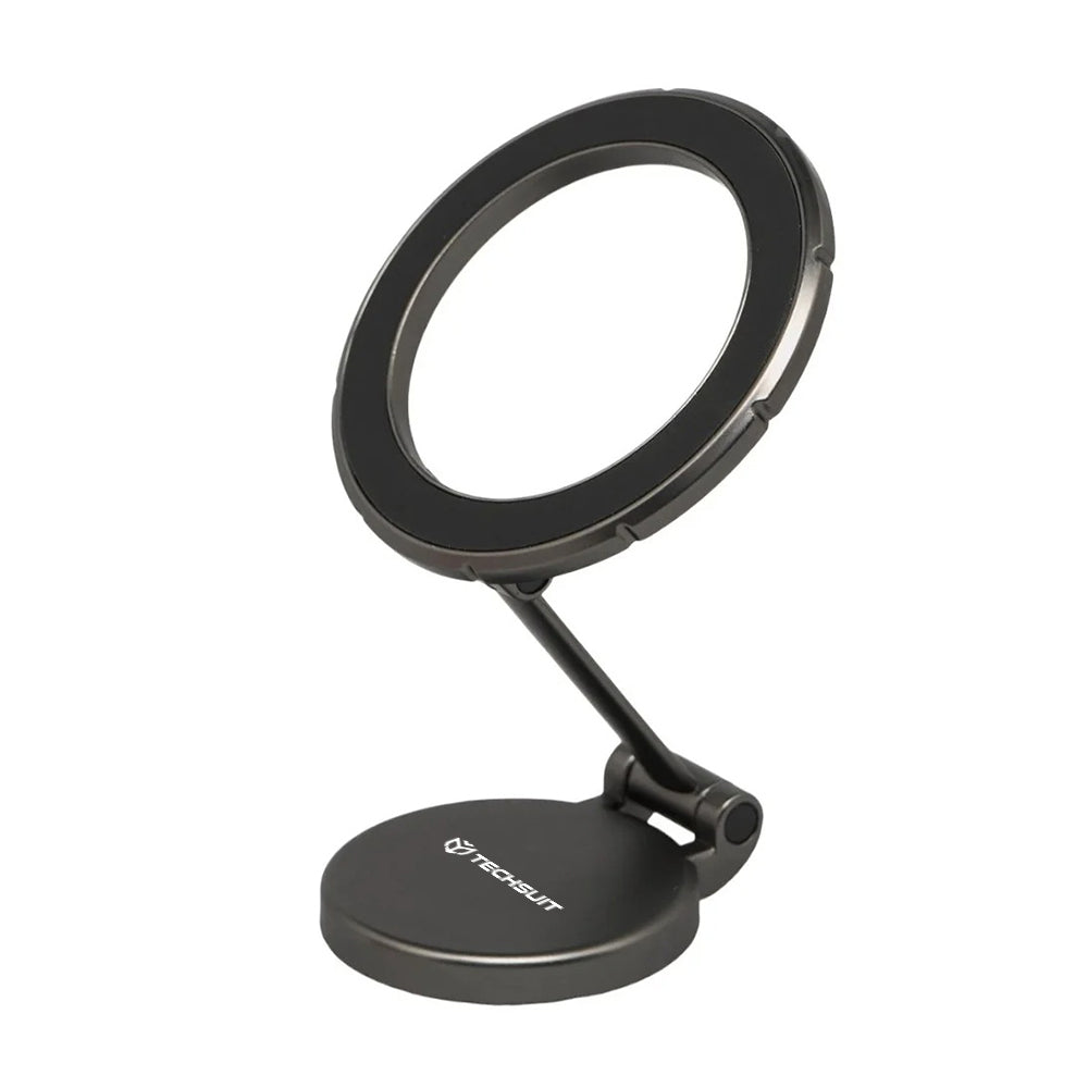 Suport Techsuit TitanMagX (S13), for Dashboard and Desk, MagSafe Compatible, Foldable, Adjustable, 3M Adhesive, Gri