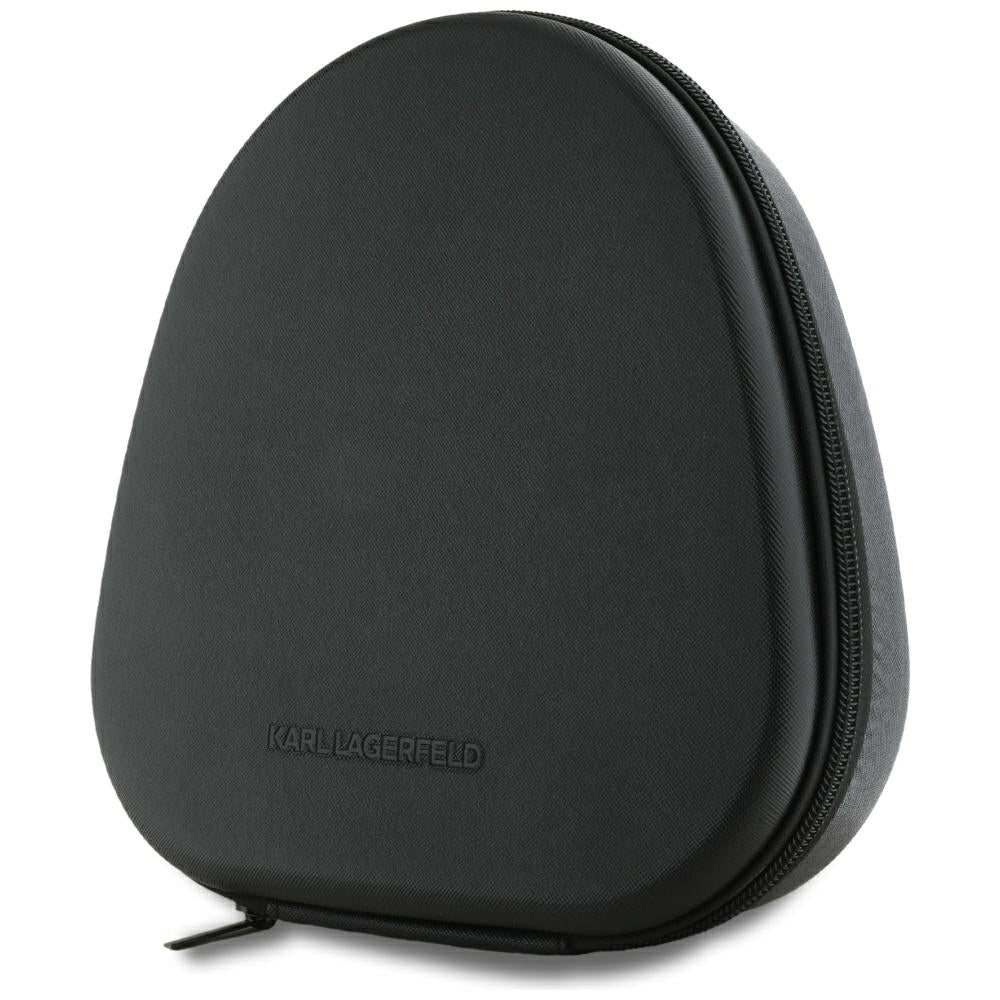 Casti Karl Lagerfeld Wireless Saffiano Elongated (KLBHP73PSACKMK), Over-Ear Headset, ANC, Bluetooth, Type-C, Negru