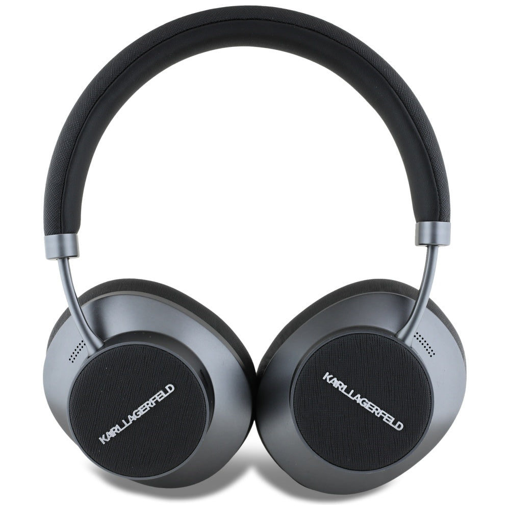 Casti Karl Lagerfeld Wireless Saffiano Elongated (KLBHP73PSACKMK), Over-Ear Headset, ANC, Bluetooth, Type-C, Negru