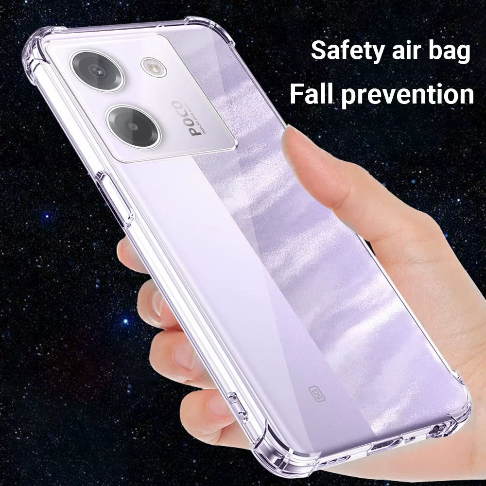 Husa de protectie Techsuit Shockproof Clear Silicone compatibil cu Xiaomi Poco M7 Pro 5G, Transparent
