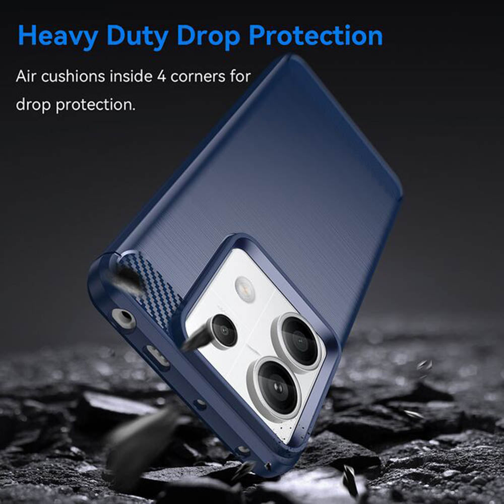 Husa de protectie Techsuit Carbon Silicone compatibil cu Xiaomi Poco M7 Pro 5G, Negru