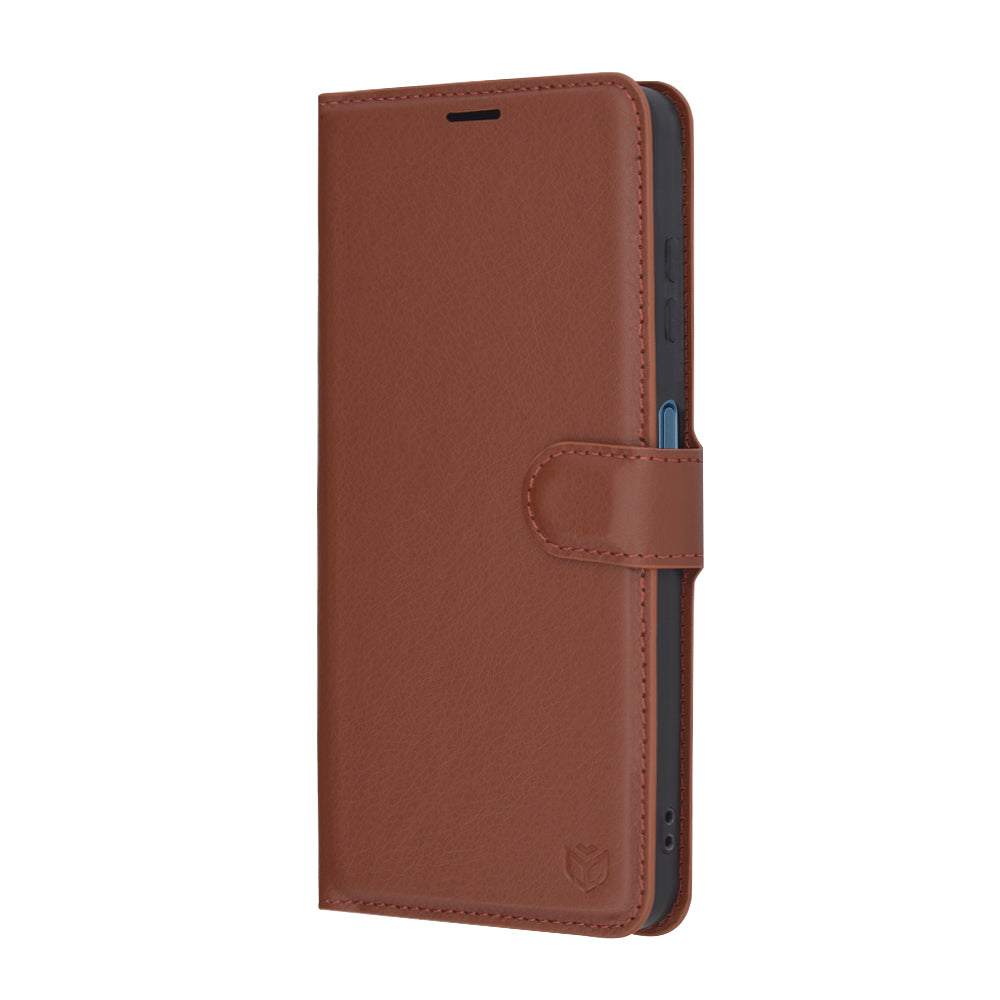 Husa de protectie Techsuit Leather Folio compatibil cu Samsung Galaxy A06, Maro