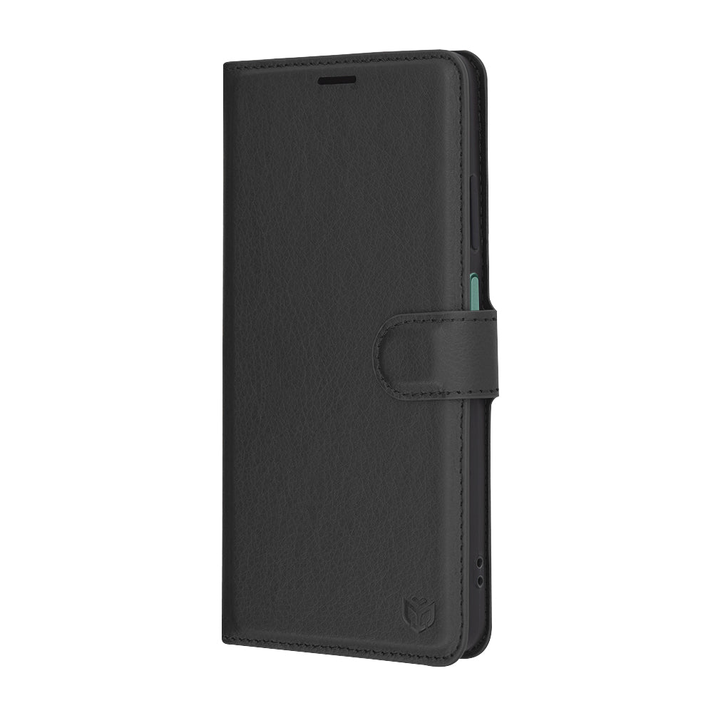 Husa de protectie Techsuit Leather Folio compatibil cu Oppo Reno12 F 4G / Reno12 F 5G / Reno12 FS 4G / Reno12 FS 5G, Negru