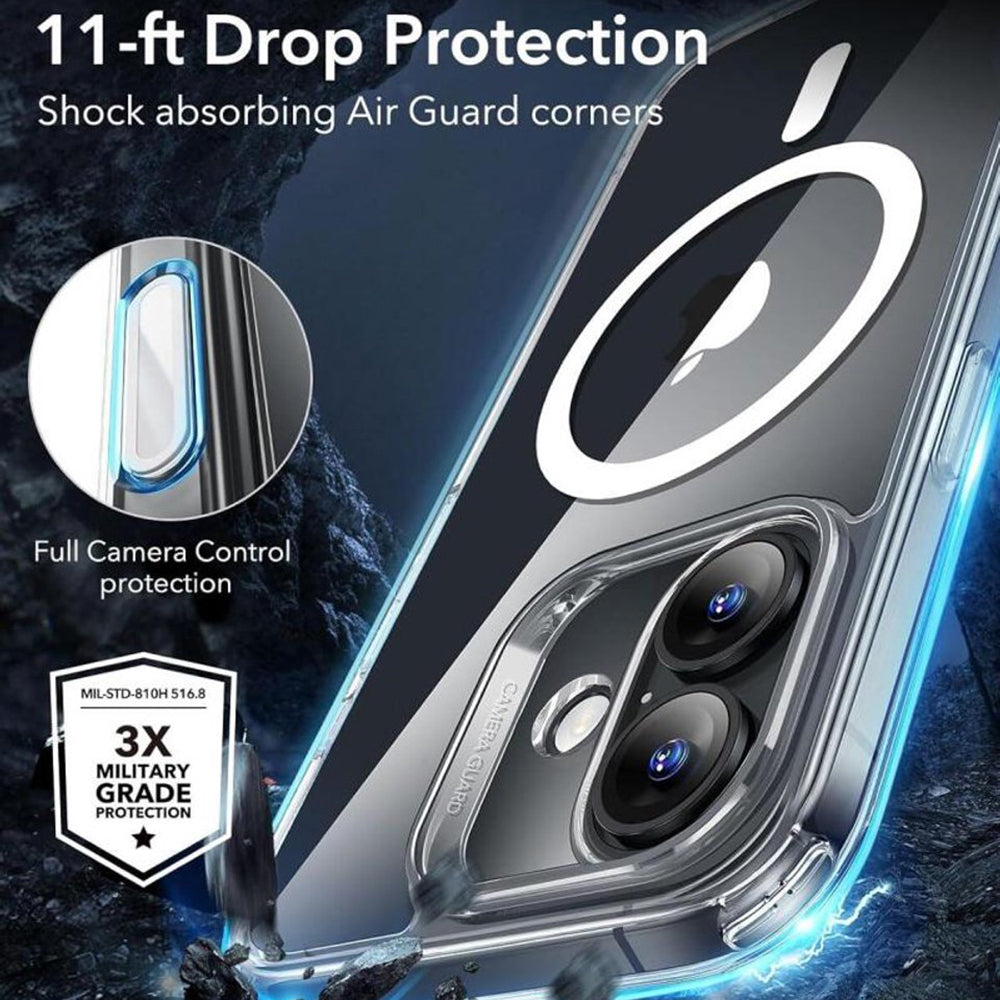 Husa de protectie ESR Classic Hybrid HaloLock compatibil cu iPhone 16, Transparent