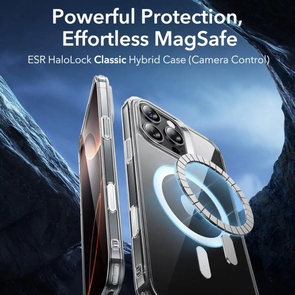 Husa de protectie ESR Classic Hybrid HaloLock compatibil cu iPhone 16 Pro, Negru Mat