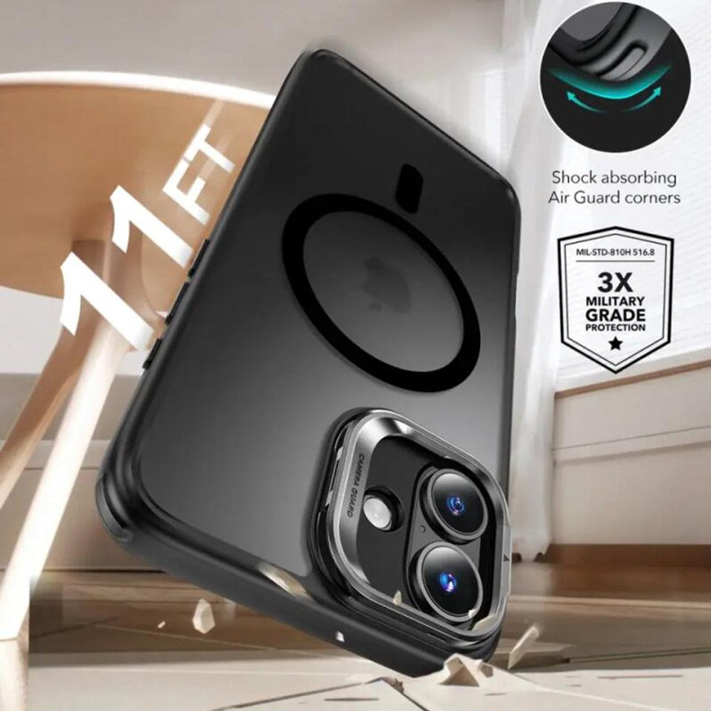 Husa de protectie ESR Classic Hybrid HaloLock Kickstand compatibil cu iPhone 16, Negru Mat