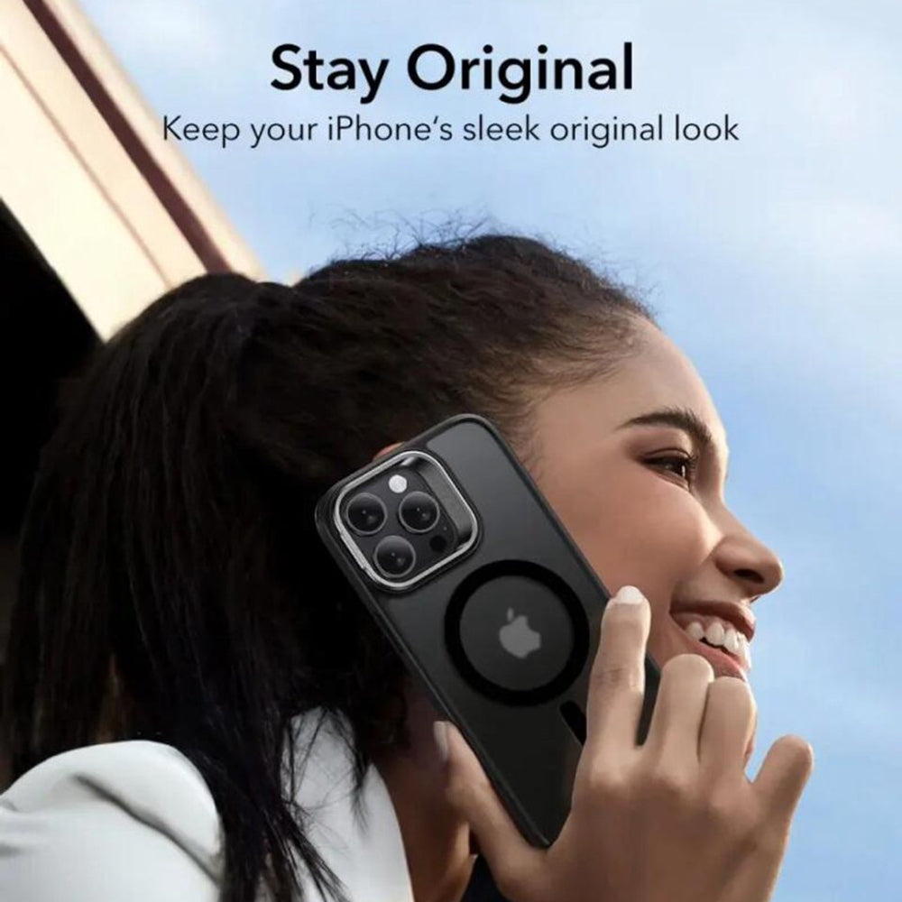 Husa de protectie ESR Classic Hybrid HaloLock Kickstand compatibil cu iPhone 16 Pro, Negru Mat