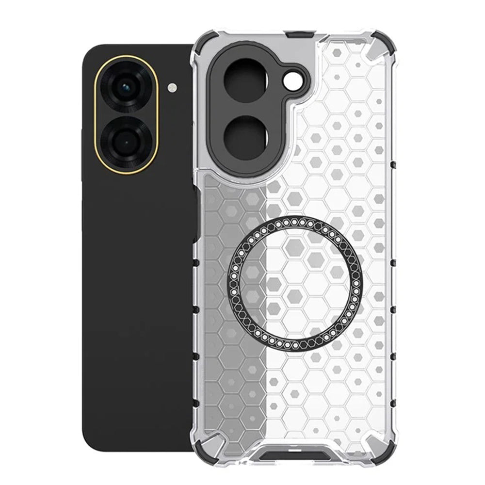 Husa de protectie Techsuit HoneyComb Shield MagSafe compatibil cu Xiaomi Redmi A5 4G (Regional), Alb
