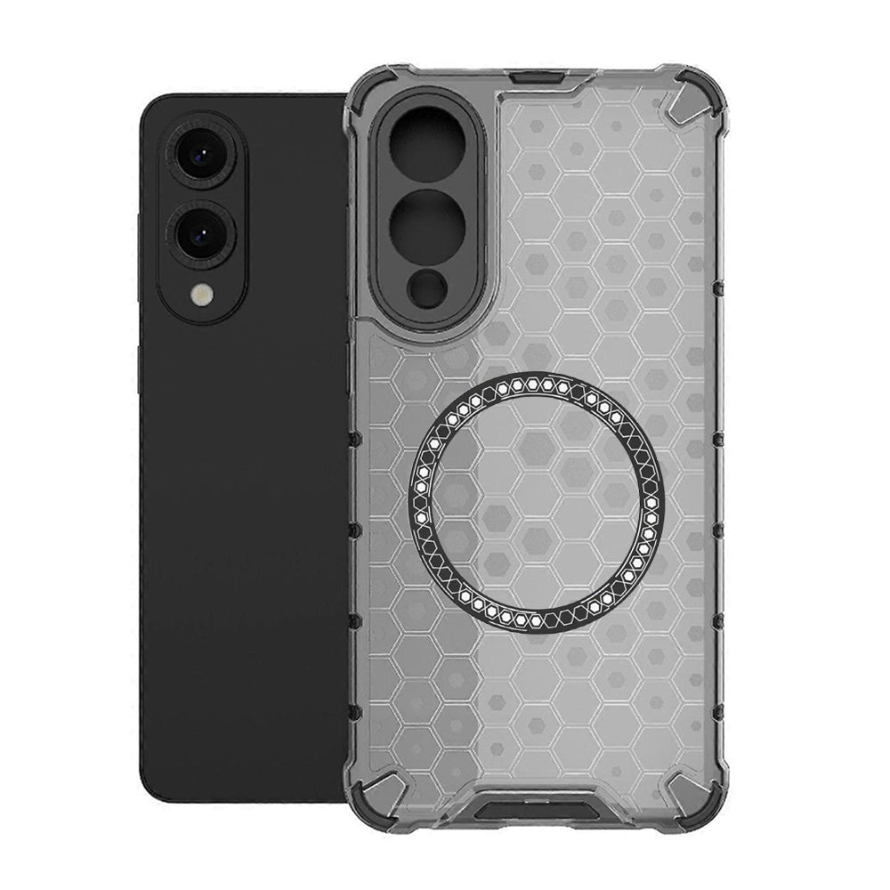 Husa de protectie Techsuit HoneyComb Shield MagSafe compatibil cu Samsung Galaxy S25 Edge, Negru