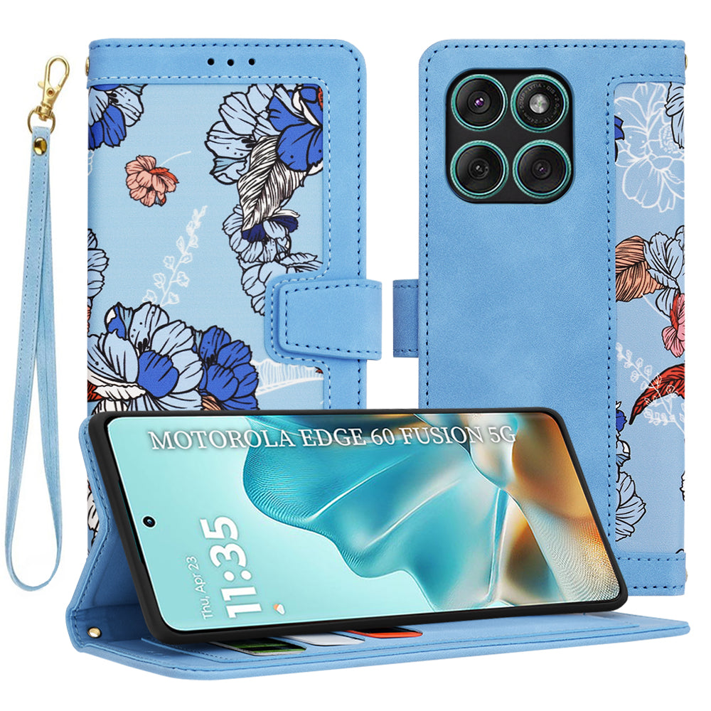 Husa de protectie Techsuit FlipCraft compatibil cu Motorola Edge 60 / Edge 60 Fusion, Vibrant Blue