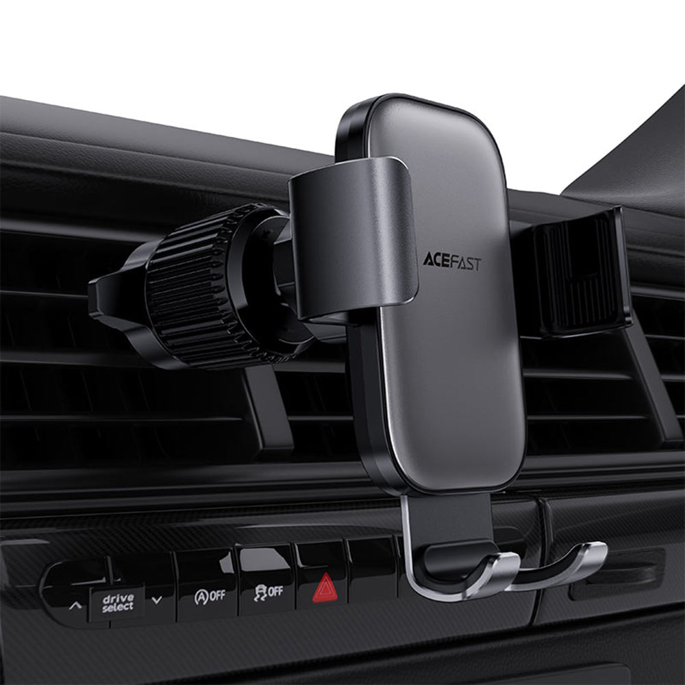 Suport Acefast Gravity (D38), for Air Vent, Stable Gravity Grip, Adjustable, Non-Slip, Universal, Metal Gray