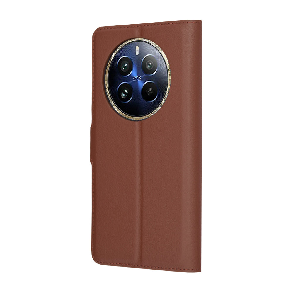 Husa de protectie Techsuit Leather Folio compatibil cu Realme 12 Pro / 12 Pro+, Maro