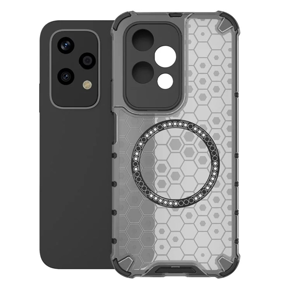 Husa de protectie Techsuit HoneyComb Shield MagSafe compatibil cu Honor 200 Lite, Negru