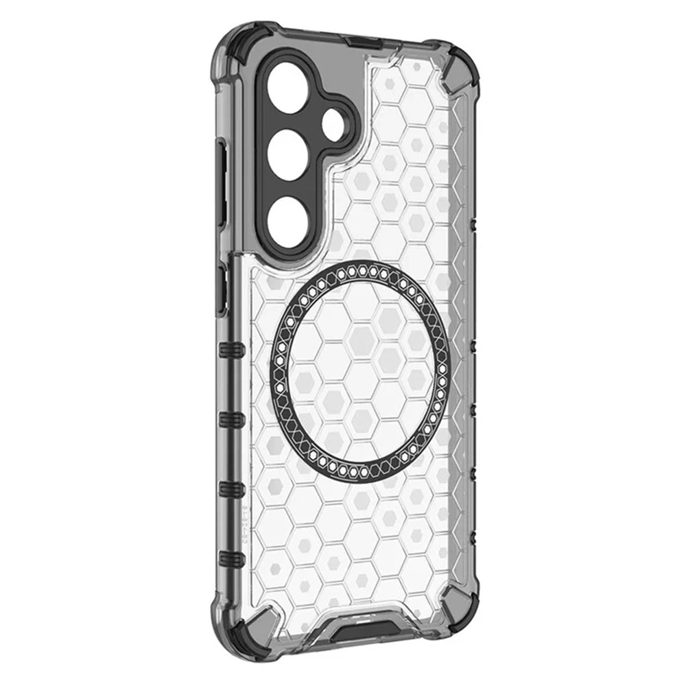 Husa de protectie Techsuit HoneyComb Shield MagSafe compatibil cu Samsung Galaxy S24, Alb