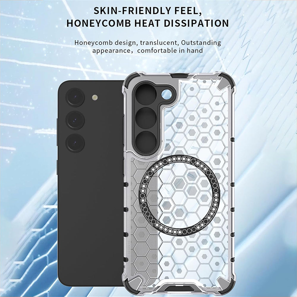 Husa de protectie Techsuit HoneyComb Shield MagSafe compatibil cu Samsung Galaxy A05, Alb