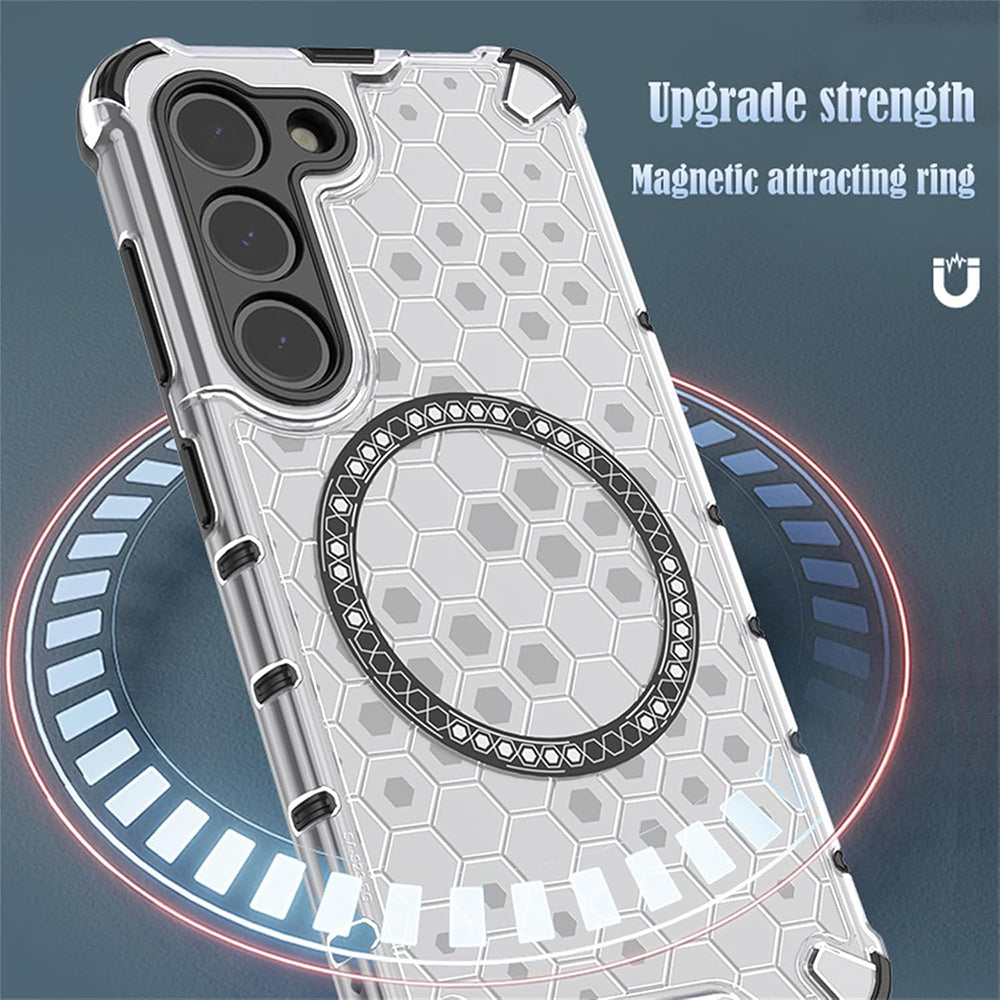 Husa de protectie Techsuit HoneyComb Shield MagSafe compatibil cu Samsung Galaxy A05, Alb
