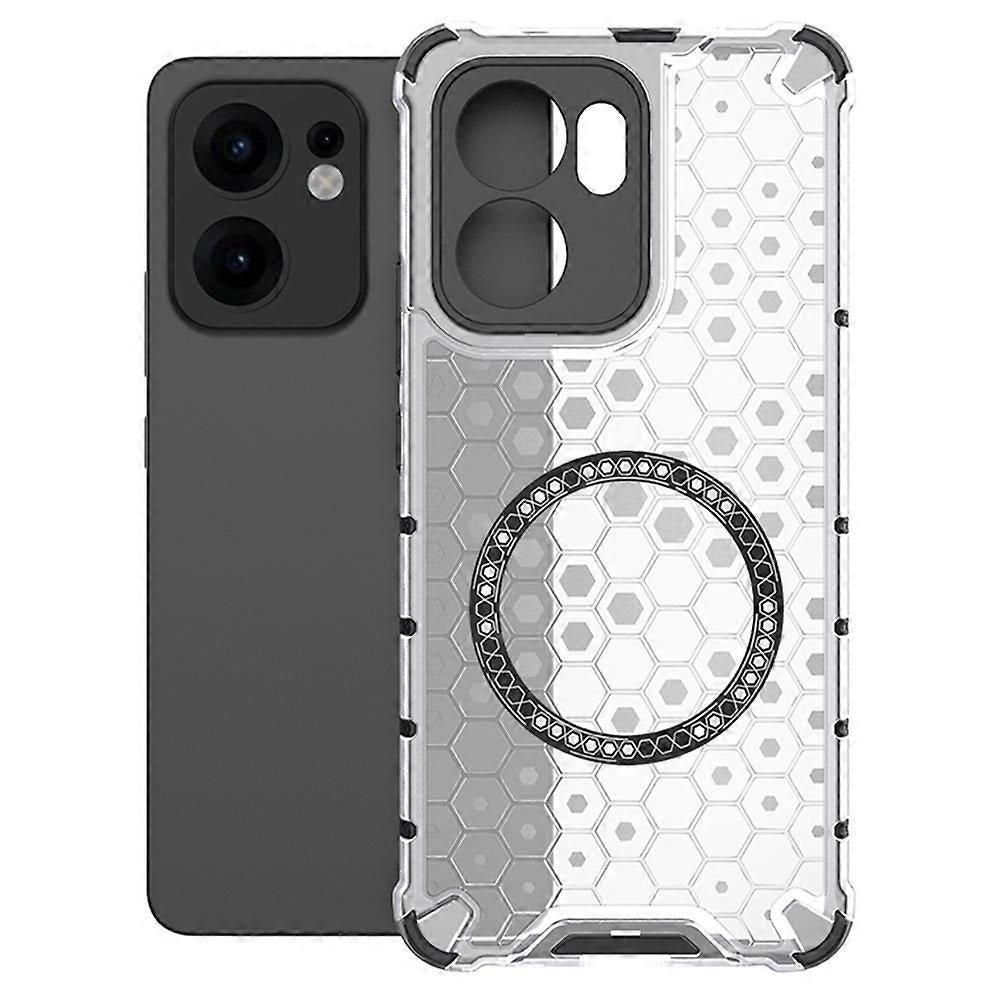 Husa de protectie Techsuit HoneyComb Shield MagSafe compatibil cu Oppo Reno13 F 4G / Reno13 F 5G / Reno13 FS 5G, Alb