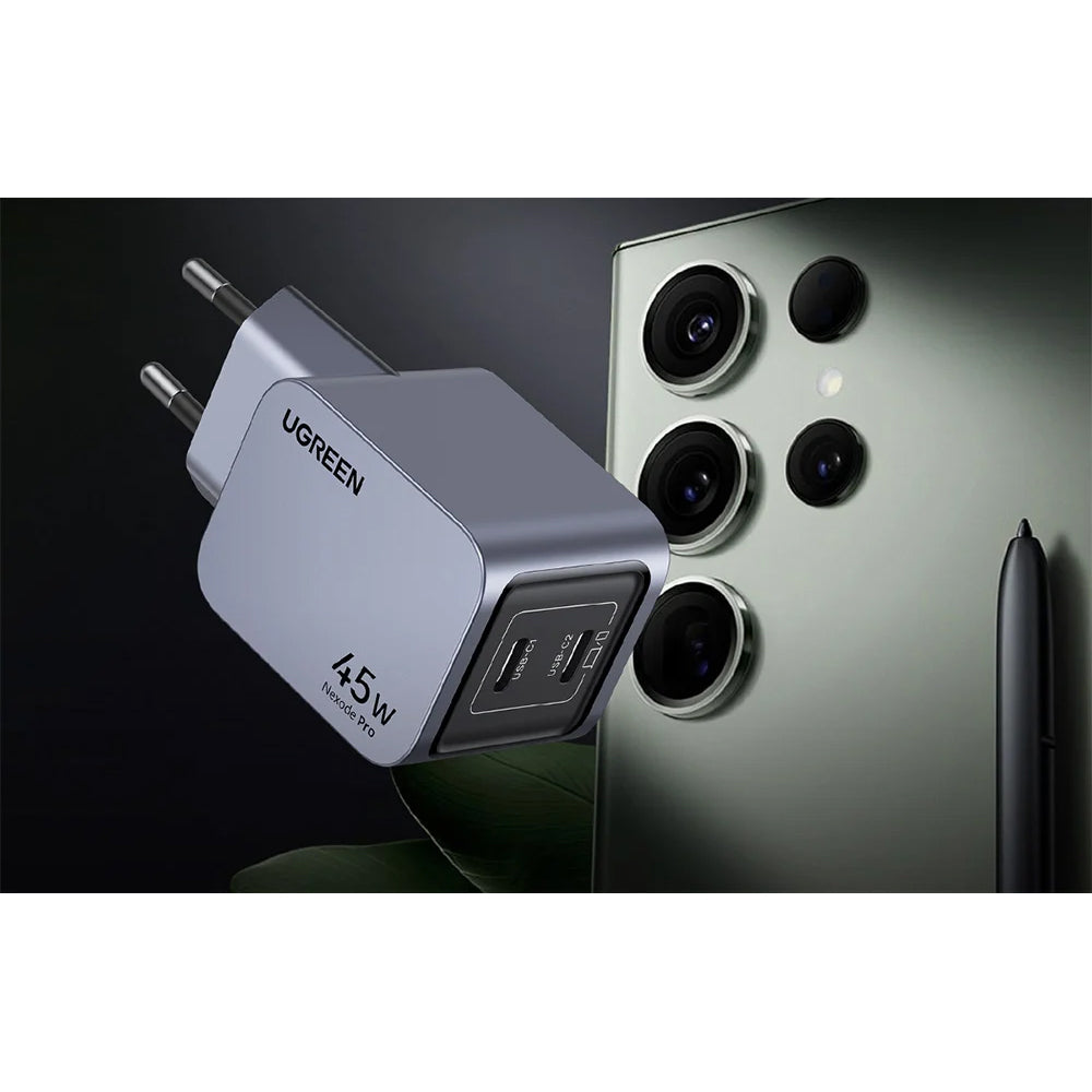 Incarcator Ugreen (35008), USB-C, 45W, QC4.0+, Gri