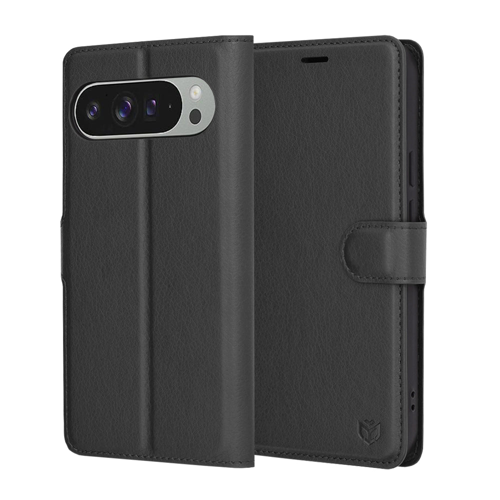 Husa de protectie Techsuit Leather Folio compatibil cu Google Pixel 9 Pro XL, Negru