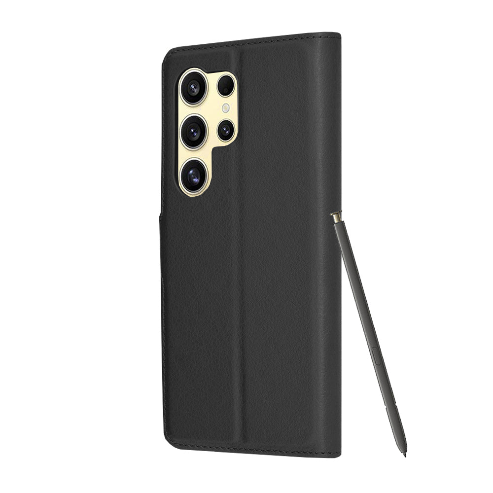 Husa de protectie Techsuit Leather Folio compatibil cu Samsung Galaxy S24 Ultra, Negru