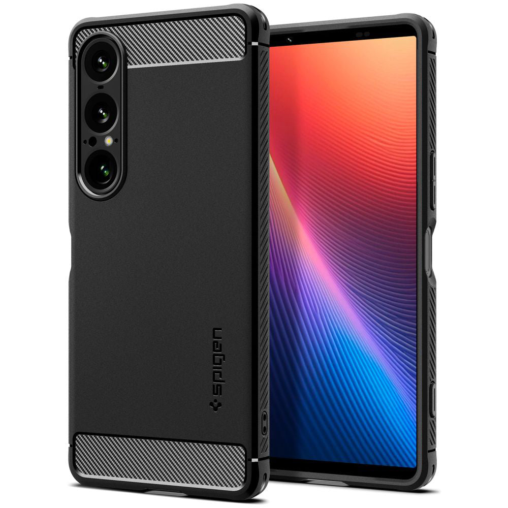 Husa de protectie Spigen Rugged Armor (ACS09591) compatibil cu Sony Xperia 1 VII, Negru Mat