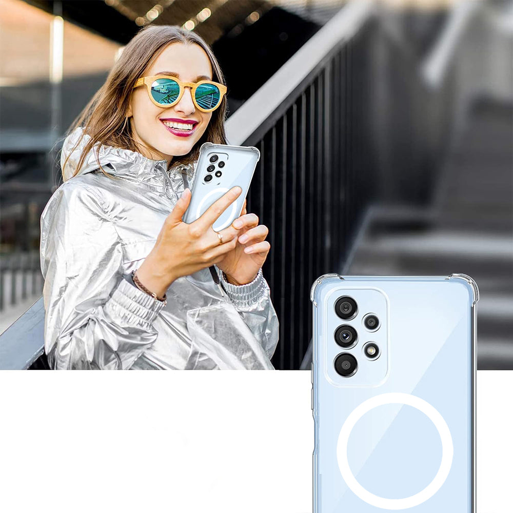 Husa de protectie Techsuit Shockproof Clear Silicone MagSafe compatibil cu Samsung Galaxy A15 4G / A15 5G, Transparent