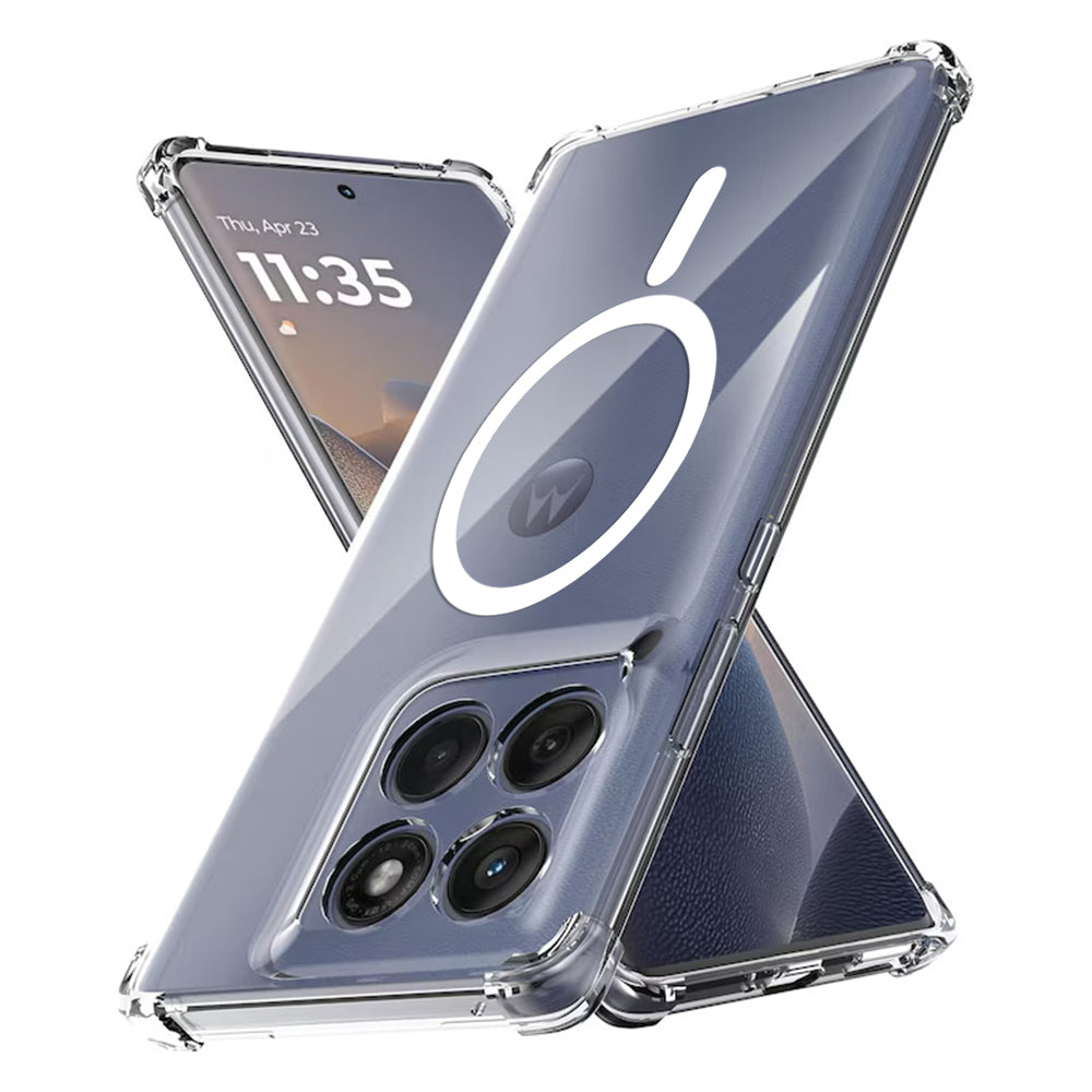 Husa de protectie Techsuit Shockproof Clear Silicone MagSafe compatibil cu Motorola Edge 60 / Edge 60 Fusion, Transparent