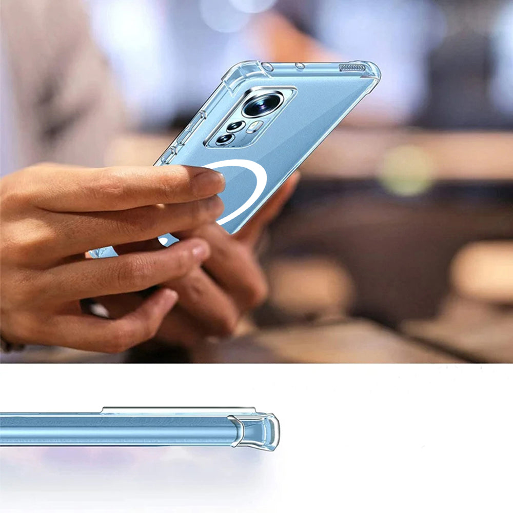 Husa de protectie Techsuit Shockproof Clear Silicone MagSafe compatibil cu Motorola Edge 60 / Edge 60 Fusion, Transparent