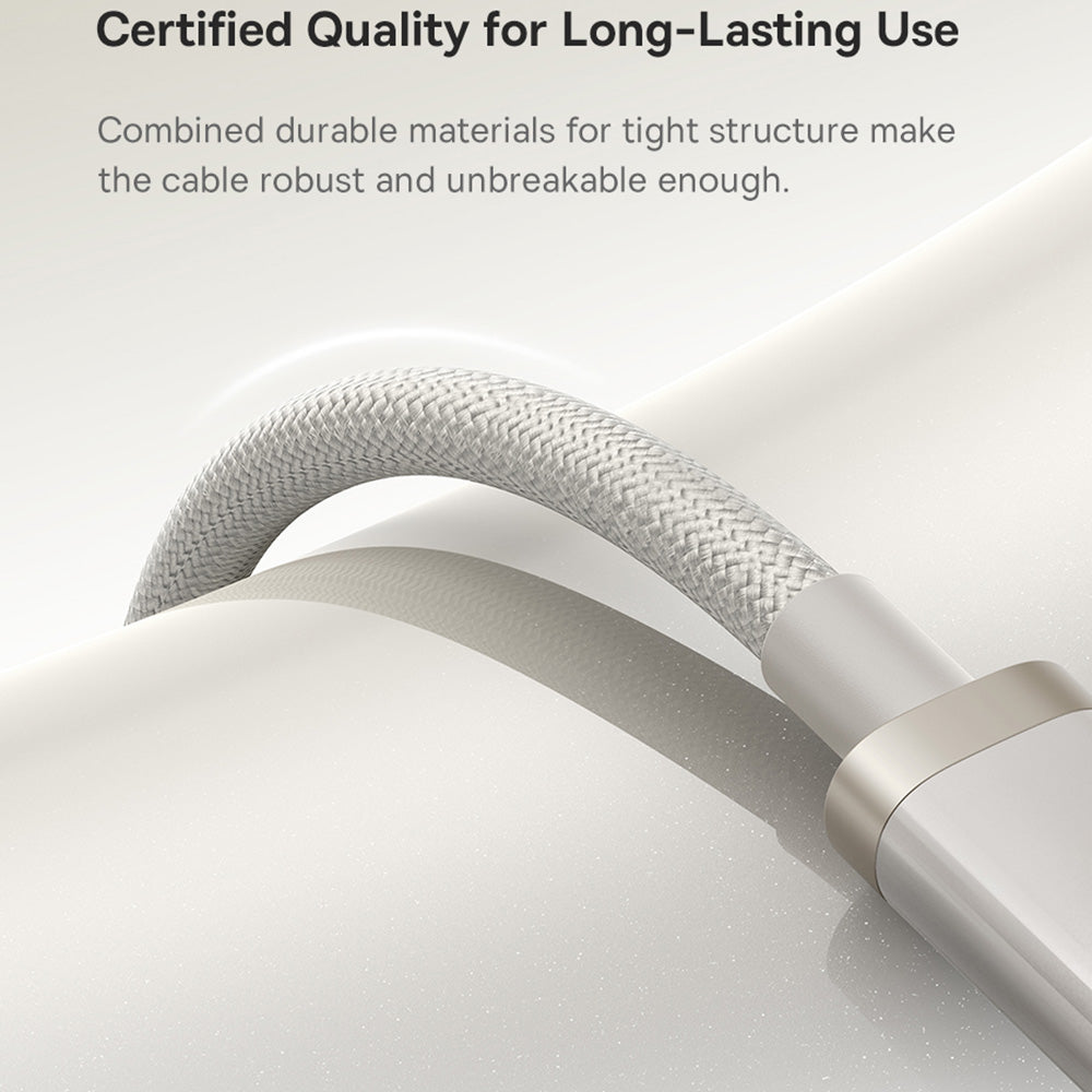 Cablu Baseus Titanium (P10378100G21-01), USB-C to Type-C, 100W, Fast Charging, 480Mbps, 2m, Galaxy Titanium Gold